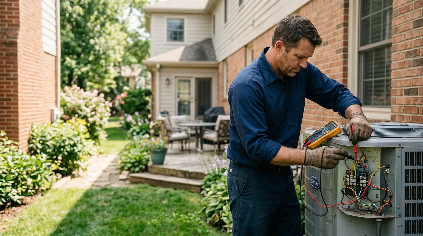 HVAC technician working near Elm City, NC